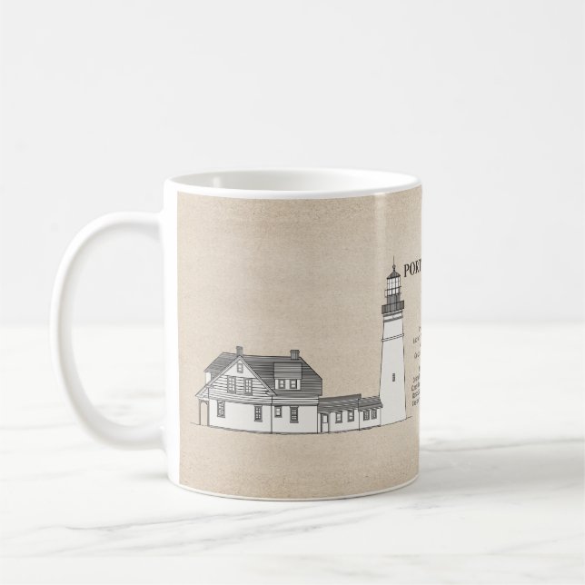 Portland Head Lighthouse - Maine - SBD Coffee Mug (Left)