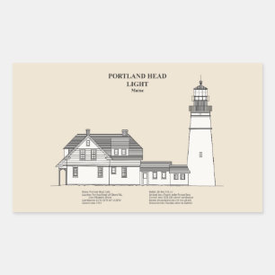 Portland Head Lighthouse - Maine - SBD Rectangular Sticker