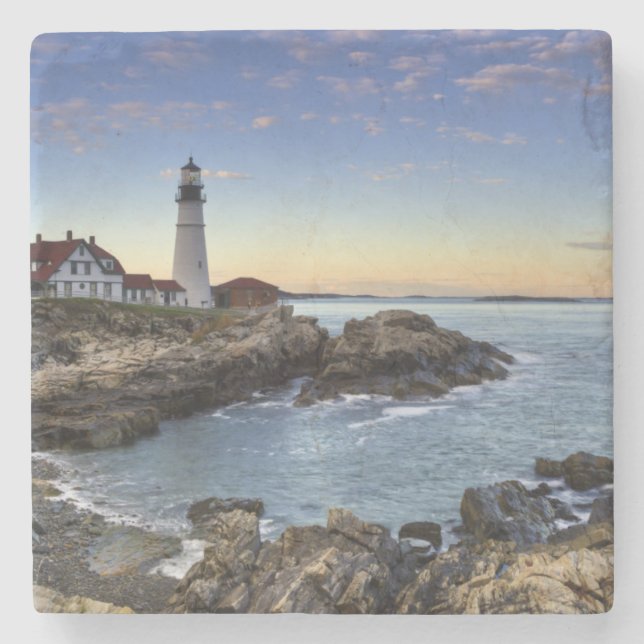 Portland Head Lighthouse Stone Coaster (Front)
