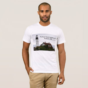 Portland Head Lightouse Maine Personalise T-Shirt