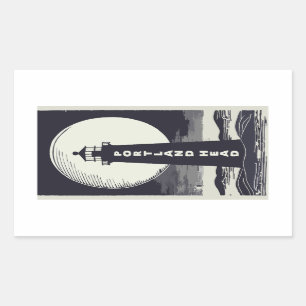 Portland Head Maine Lighthouse Moon Rectangular Sticker