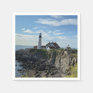 Portland Headlight - Cape Elizabeth Maine Napkin