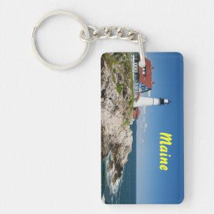 Portland Headlight Rectangle Keychain