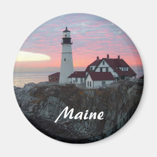 Portland Headlight Sunrise Maine Magnet