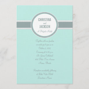 Portland Invite: Teal Invitation