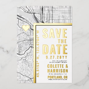 Portland Love Locator   Wedding Save the Date