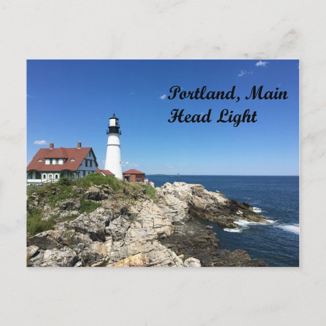 Portland Main Head Light Lighthouse 2017 Postcard (Front)