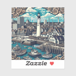 Portland Maine 3 Inch Vinyl Sticker