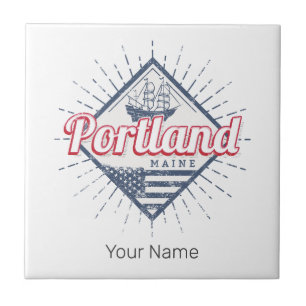 Portland Maine City United States Vintage USA Tile