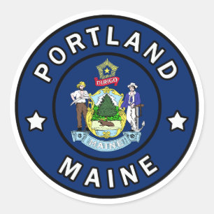 Portland Maine Classic Round Sticker