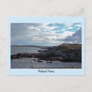 Portland Maine Coastline Postcard