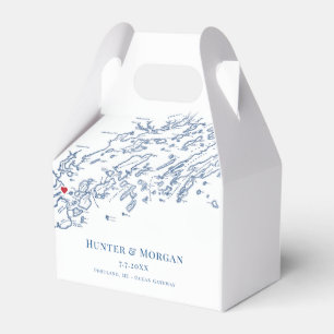 Portland Maine Destination Wedding Elegant Favour Box