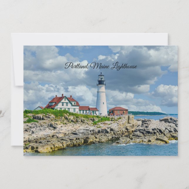 Portland, Maine lighthouse (labelled) (Front)