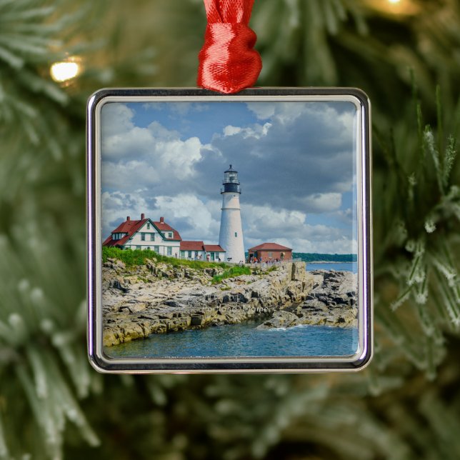 Portland, Maine lighthouse Metal Tree Decoration (Tree)