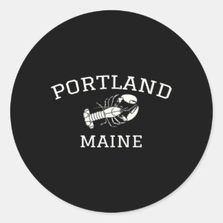Portland Maine Lobster Product Classic Round Sticker