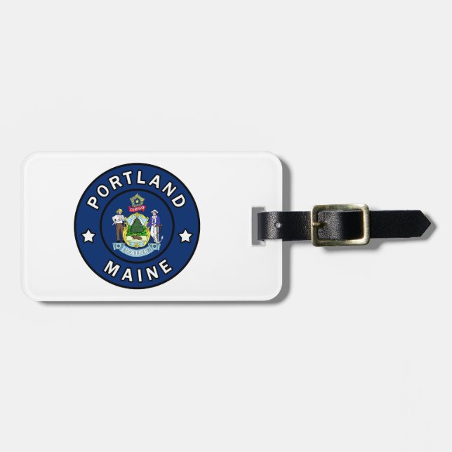 Portland Maine Luggage Tag (Front Horizontal)
