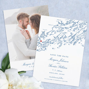 Portland Maine Map Elegant Wedding Save The Date