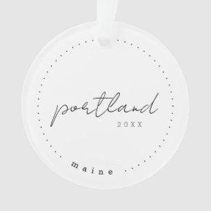 Portland, Maine ME Travel United States Simple Ornament