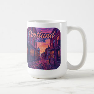 Portland Maine Old Port Cobblestone Vintage Coffee Mug