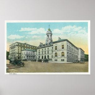 Portland, MaineExterior View of City Hall Poster