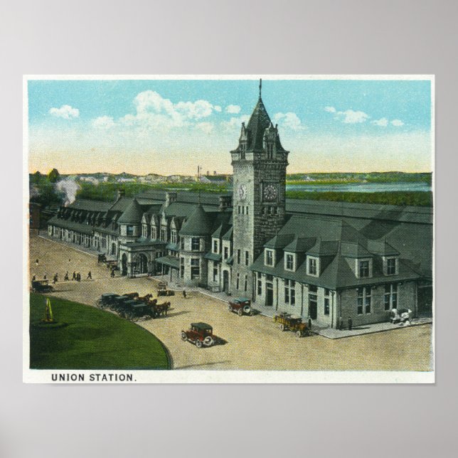 Portland, MaineExterior View of Union Station Poster (Front)