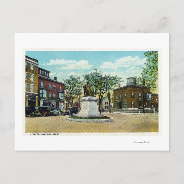 Portland, MaineLongfellow Monument and Square Postcard (Front)