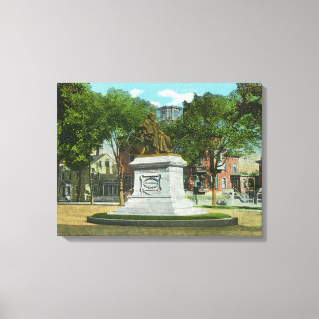 Portland, MaineOverhead View of Portland Canvas Print (Front)