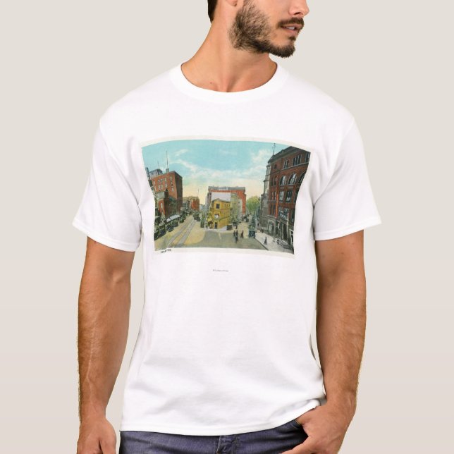 Portland, MaineScenic View of Congress Square T-Shirt (Front)