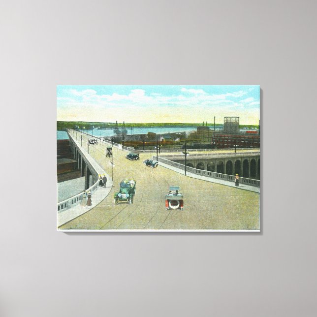 Portland, MaineView of the Longfellow Monument Canvas Print (Front)