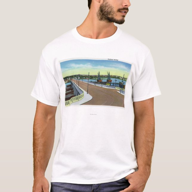 Portland, MaineView of the Portland Bridge T-Shirt (Front)