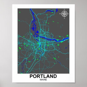 Portland Map Poster