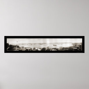 Portland ME Harbour Photo 1910 Poster