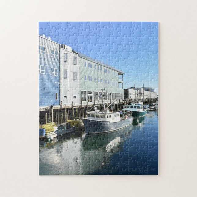 Portland ME Maine Boats Landscape Photography Jigsaw Puzzle (Vertical)