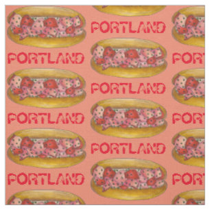 Portland ME Maine Lobster Roll Sandwich Foodie Fabric