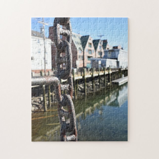 Portland ME Maine Pier Landscape Photography Jigsaw Puzzle (Vertical)