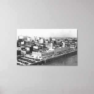 Portland, OR Aerial View from Hawthorne Bridge Canvas Print