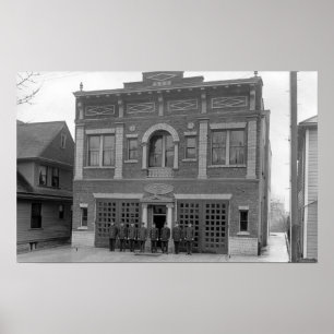 Portland, OR Fire Station #17 View Photograph Poster