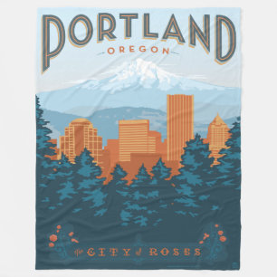 Portland, OR Fleece Blanket