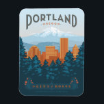 Portland, OR Magnet<br><div class="desc">Anderson Design Group is an award-winning illustration and design firm in Nashville,  Tennessee. Founder Joel Anderson directs a team of talented artists to create original poster art that looks like classic vintage advertising prints from the 1920s to the 1960s.</div>