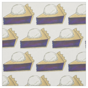 Portland OR Oregon Marionberry Berry Pie Slice Fabric