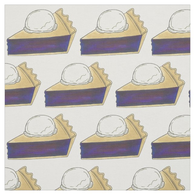 Portland OR Oregon Marionberry Berry Pie Slice Fabric (Swatch)