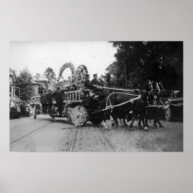 Portland, OR Rose Festival Parade Horses Poster (Front)