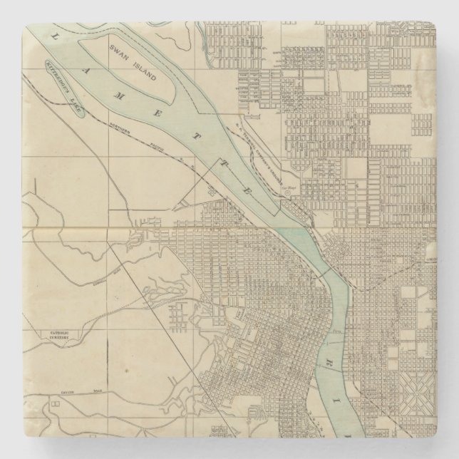 Portland, Or Stone Coaster (Front)
