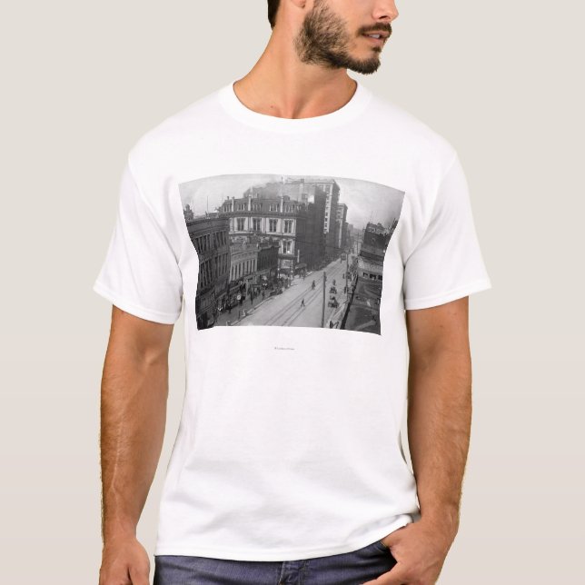 Portland, OR View of Third Street Photograph T-Shirt (Front)