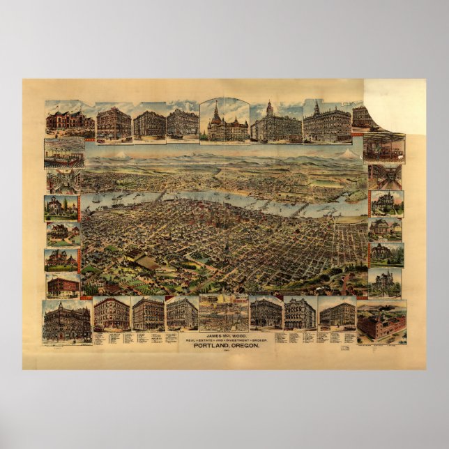 Portland, Oregon (1890) Poster (Front)