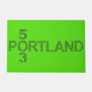 Portland Oregon 503 Welcome Doormat by Tell3People