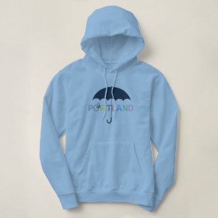 Portland Oregon Bicycle Umbrella Hoodie Sweatshirt