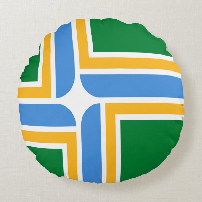 Portland (Oregon) City flag   Round Cushion (Front)