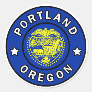 Portland Oregon Classic Round Sticker