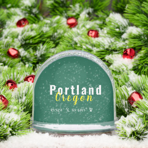 Portland Oregon Coordinates Snowglobe